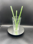 Set of 3 hand pulled glass straws