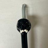 Obsidian Skull Glass Straw