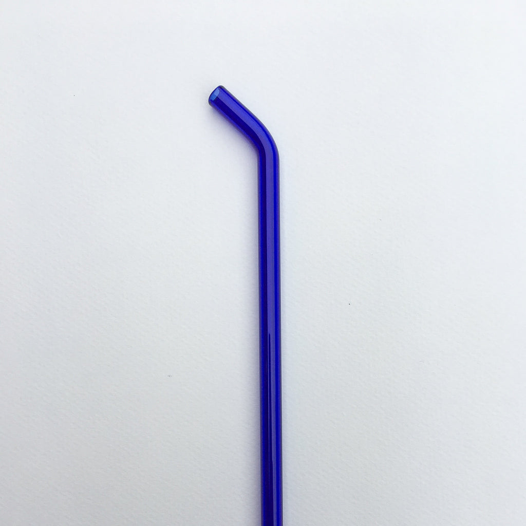 Individual Glass Drinking Straws- Bent