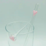 “Have a Heart” Glass Straw and Pick Set